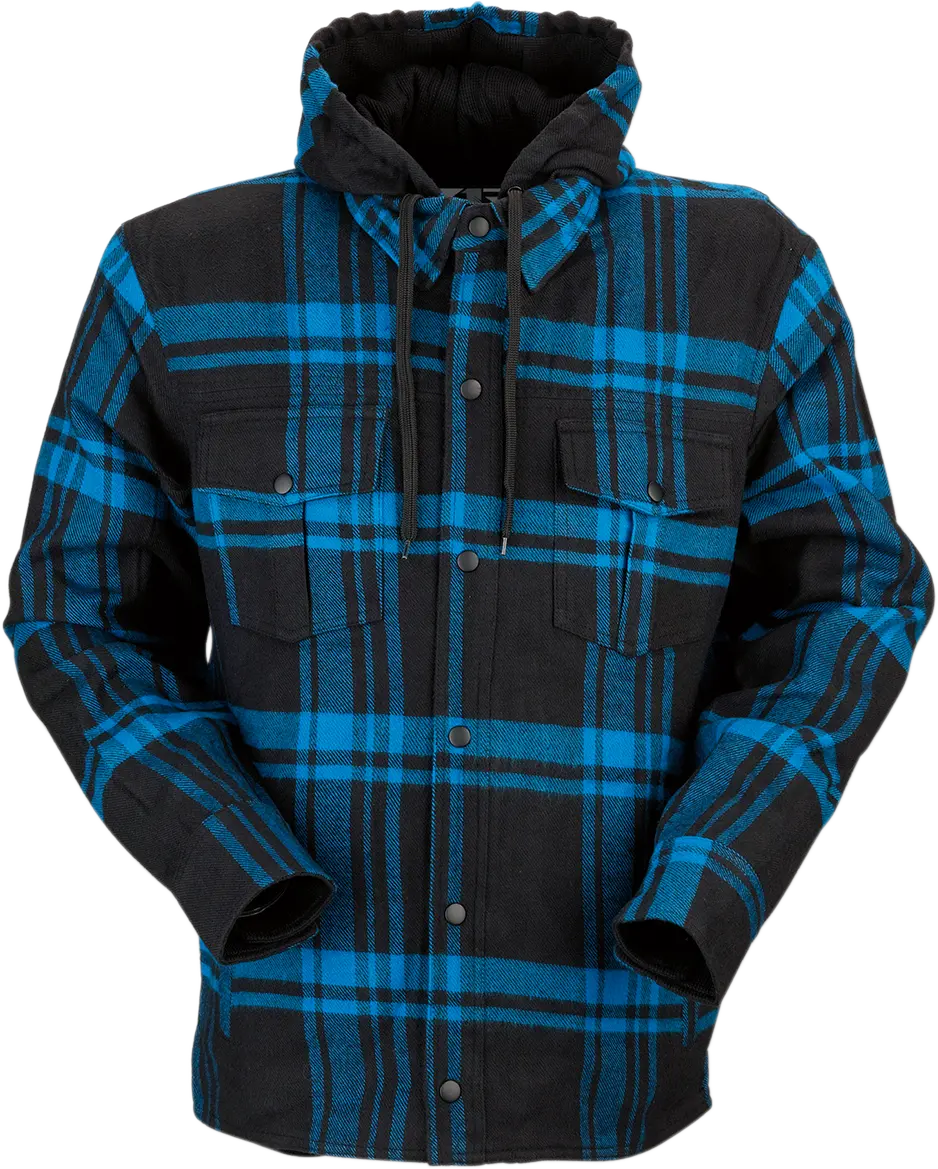 Z1R Timber Flannel Shirt – Black/Blue Plaid, Size Xl (Style 3040-2843) 1