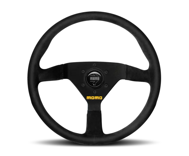 Momo Mod78 320Mm Steering Wheel – Black Suede Rim With Black Spokes 1