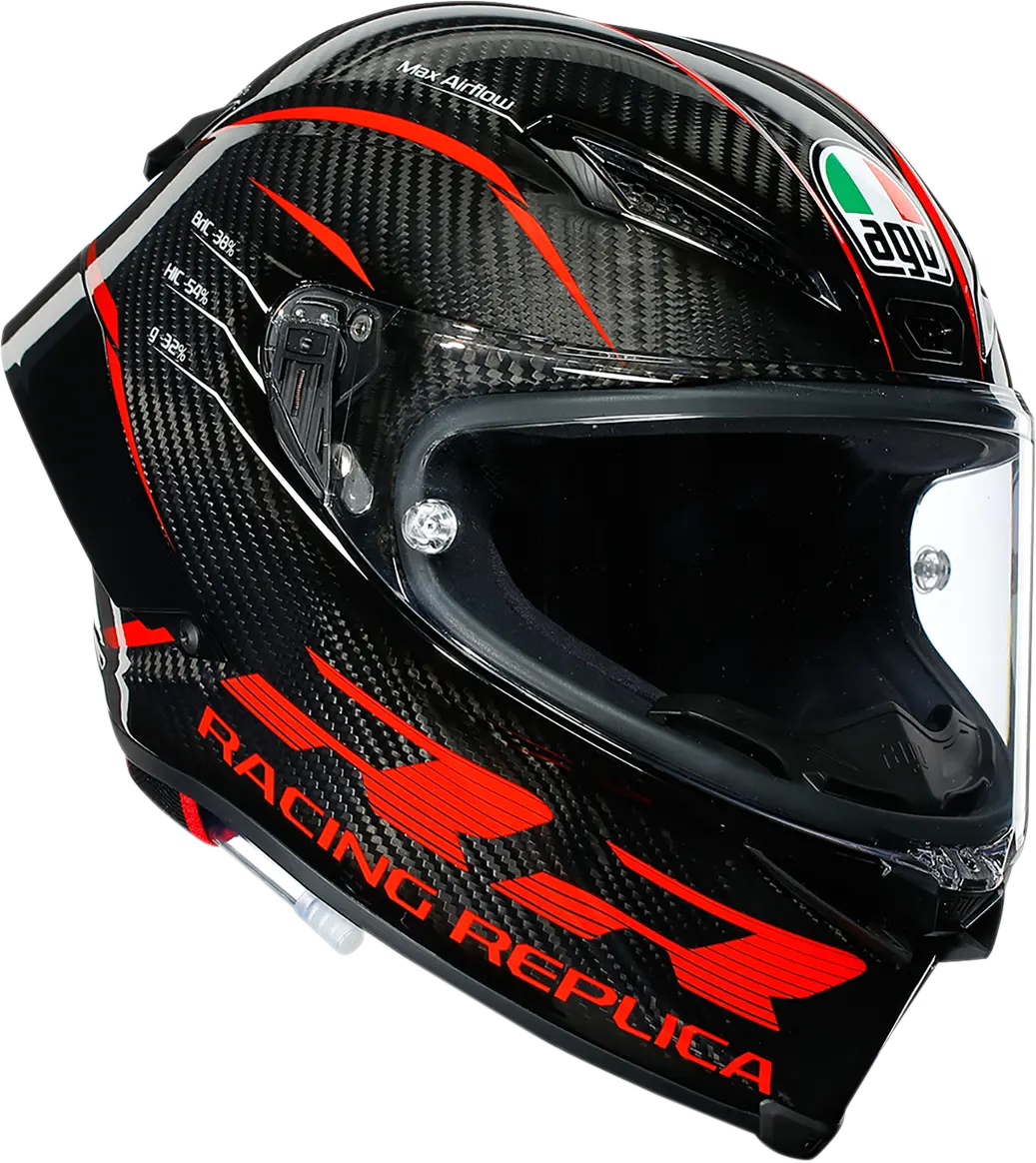Agv Pista Gp Rr Full-Face Racing Helmet – Carbon Fiber Shell, Red/Black Design, Size 2Xl (216031D2My00111) 1