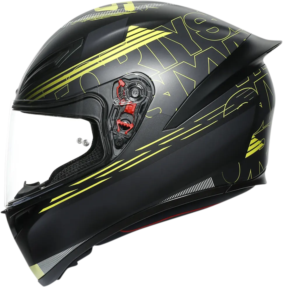 Agv K1 Track Helmet – Size 2Xl (46), Matte Black With Racing Graphics 1