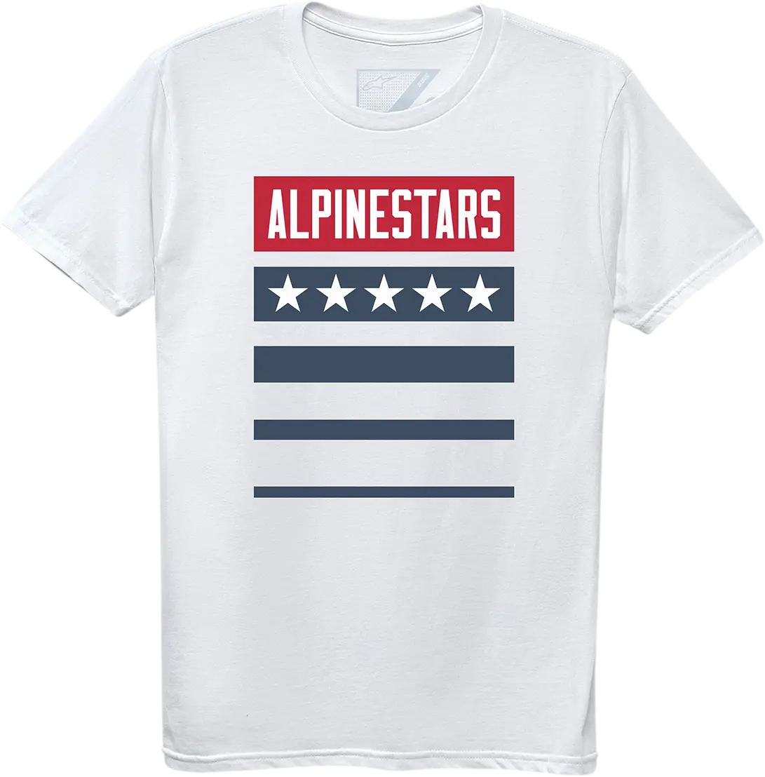 Alpinestars National Motorsports T-Shirt – Classic White Crewneck, Size Large (Style 12307210420L) 1
