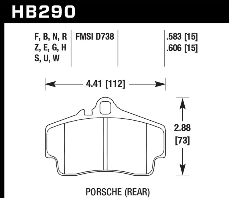 Hawk Dtc-30 Race Rear Brake Pads For 1997–2004 Porsche Boxster And 1999–2008 911 (996) Carrera 4 1