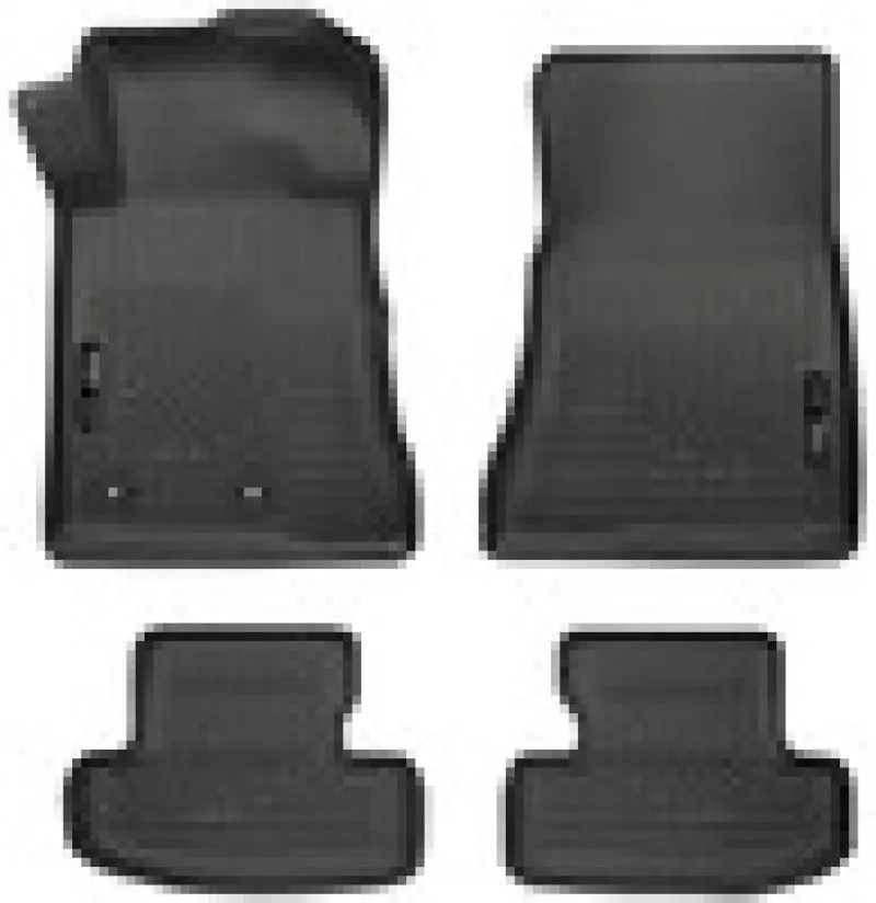 Husky Liners Weatherbeater Floor Mats – Black, Front & Second Row For 2015 Ford Mustang 1