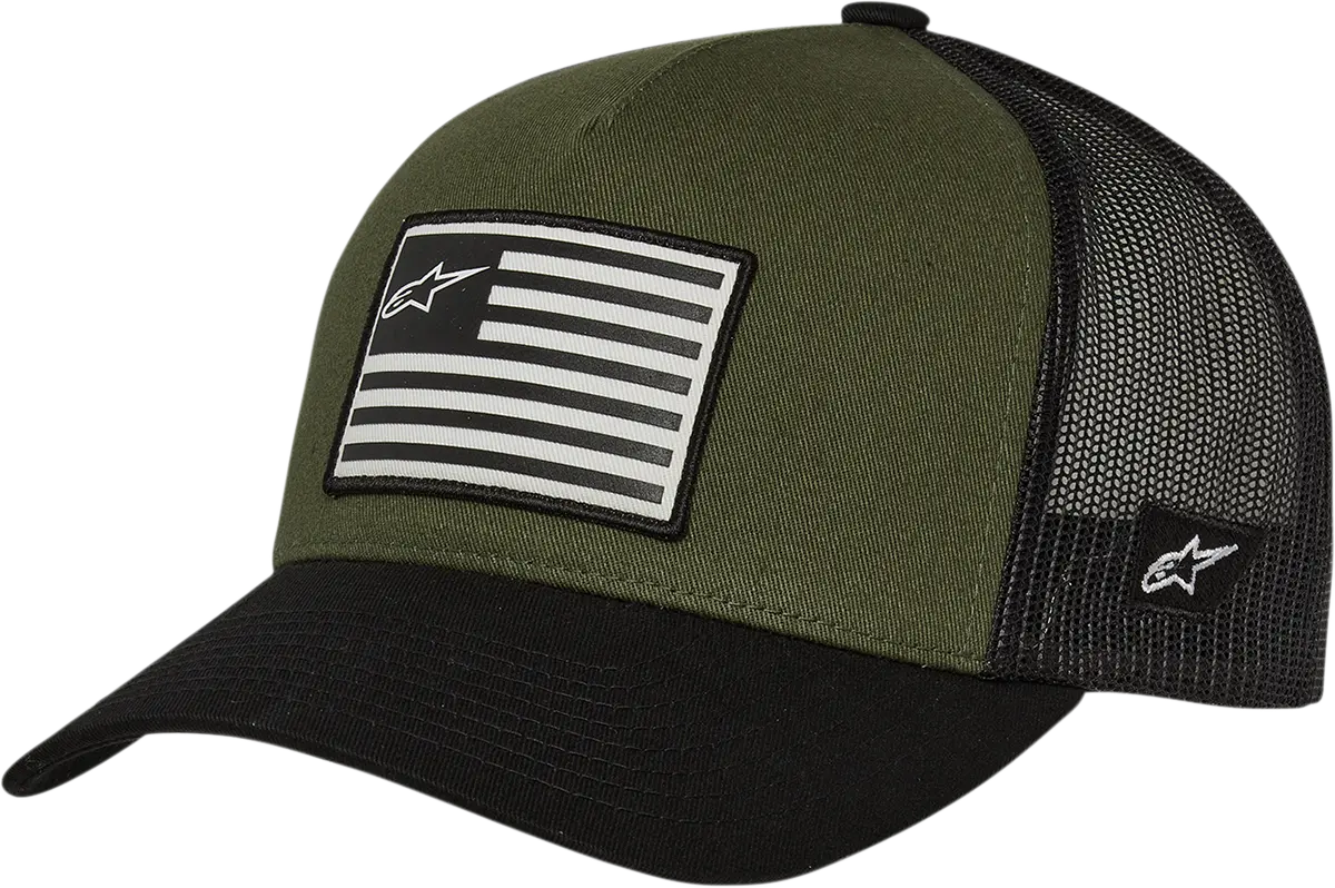 Alpinestars Flag Snapback Hat – Military Green And Black, One Size (Model 1211810136910Os) 1