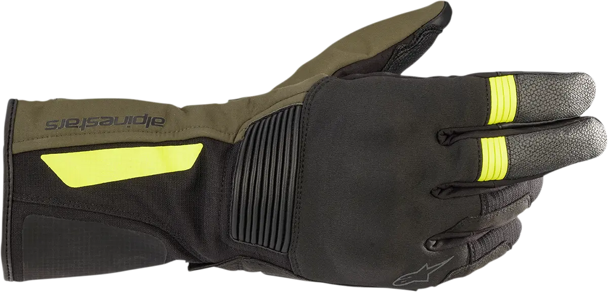 Alpinestars Denali Aerogel Drystar® Gloves — Black/Green/Yellow, Size Large (3526922-1685-L) 1