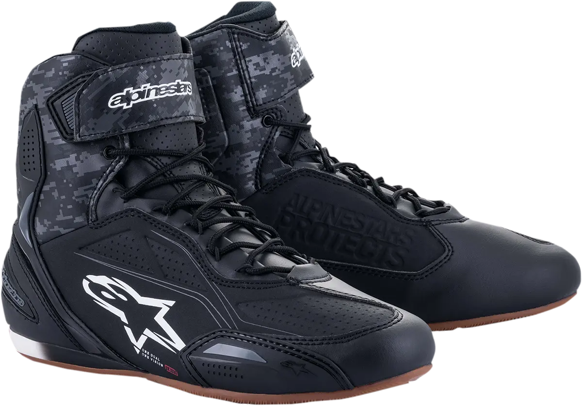 Alpinestars Faster-3 Motorcycle Riding Shoes – Black And Gray Colorway, Us Size 9.5, Ce Certified 1