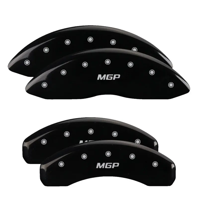 Mgp Custom Caliper Covers For 2018 Tesla Model X – Engraved Front & Rear, Black Finish With Silver Accents 1