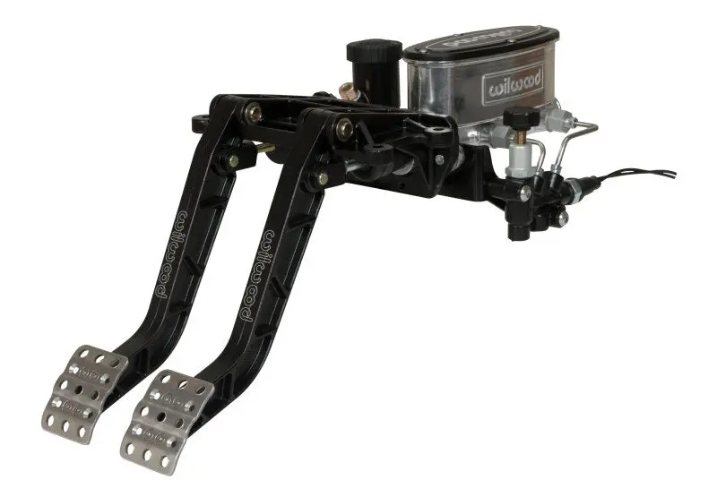 Wilwood Black E-Coat Adjustable Dual Brake And Clutch Pedal Assembly – Front-Wheel-Drive Swing Mount, 6.25:1 Ratio 1