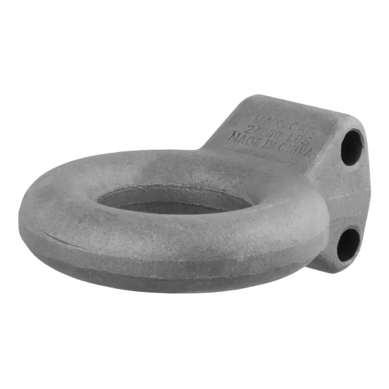 Curt Heavy-Duty Channel-Style Lunette Eye Coupler – 12,000 Lb Capacity, 3-Inch Inner Diameter, Raw Finish 1