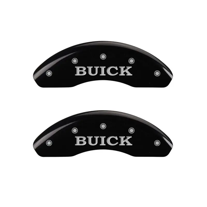 Mgp Engraved Caliper Covers – Front And Rear Set With Buick Logo, Black Finish, Silver Lettering 1