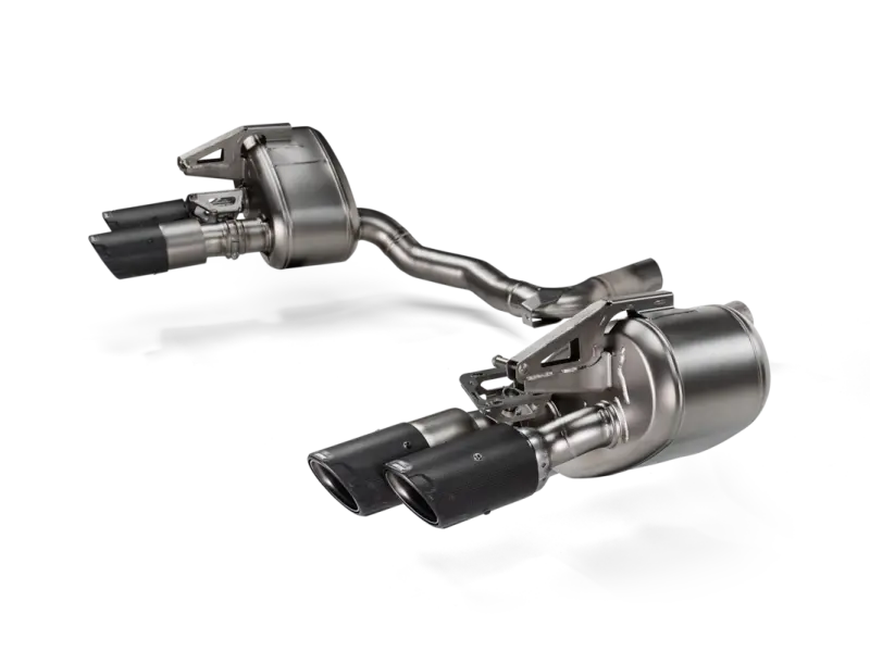 Akrapovič Titanium Slip-On Exhaust With Carbon Fiber Tips For 2024+ Porsche Panamera (V6/V8 Kit Required) 1