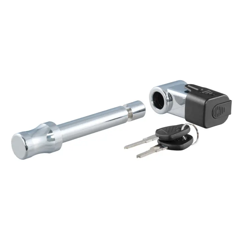 Curt 5/8In Right-Angle Chrome Hitch Lock For 2In Receiver 1