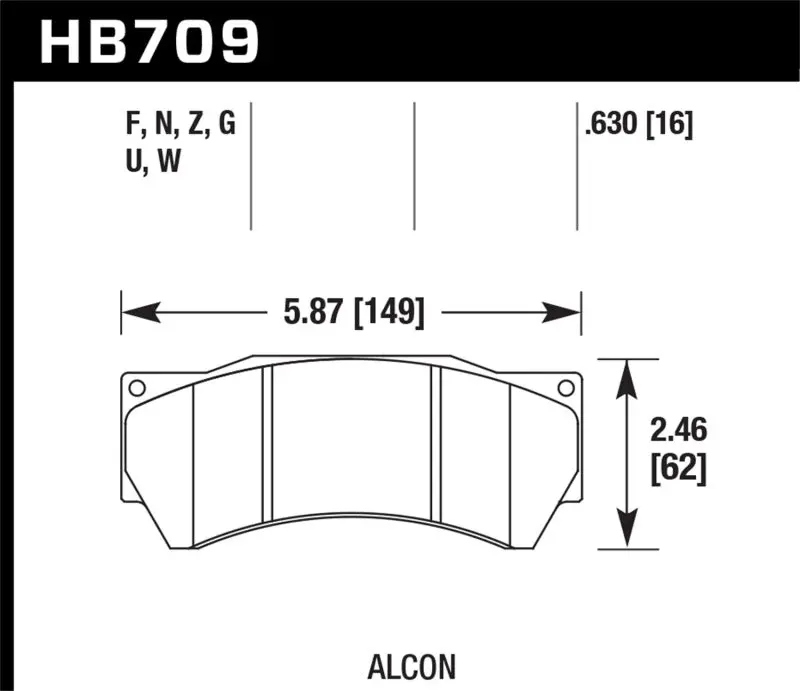 Hawk Performance Hps Street Brake Pads – Alcon Mono 6 / Model 4497 Compatible 1