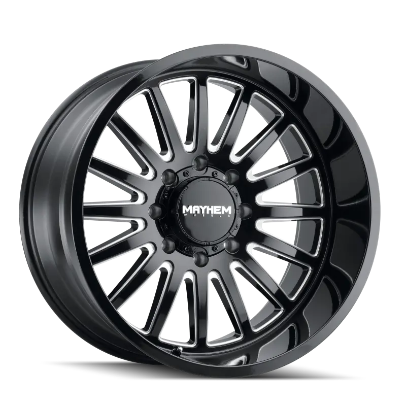 Mayhem 8114 Utopia 20X10 / 8X170 Bp / -19Mm Offset / 125.2Mm Hub Black W/ Milled Spokes Wheel 1