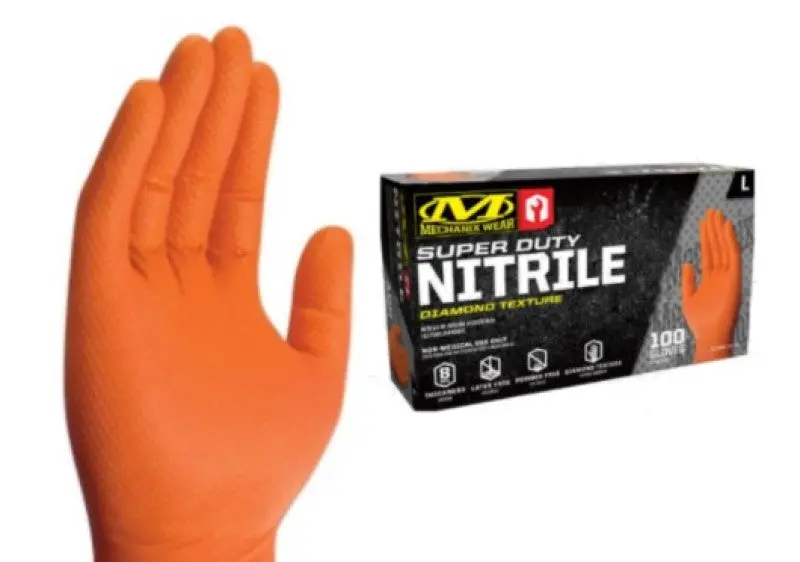 Mechanix Wear Sd Orange Nitrile-Coated Rdt Gloves – 8 Mil Thickness, Xl, 100-Pack 1
