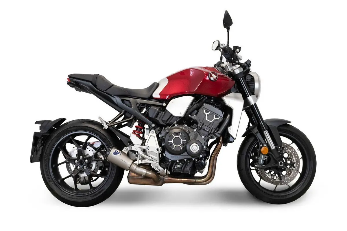 Termignoni So-02 Titanium Slip-On Exhaust For Honda Cb1000R – Black Aluminum End Cap 1