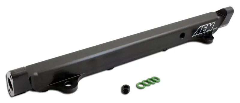 Aem Black Fuel Rail For Mitsubishi Lancer Evolution Viii & Ix (2003–2007) 1