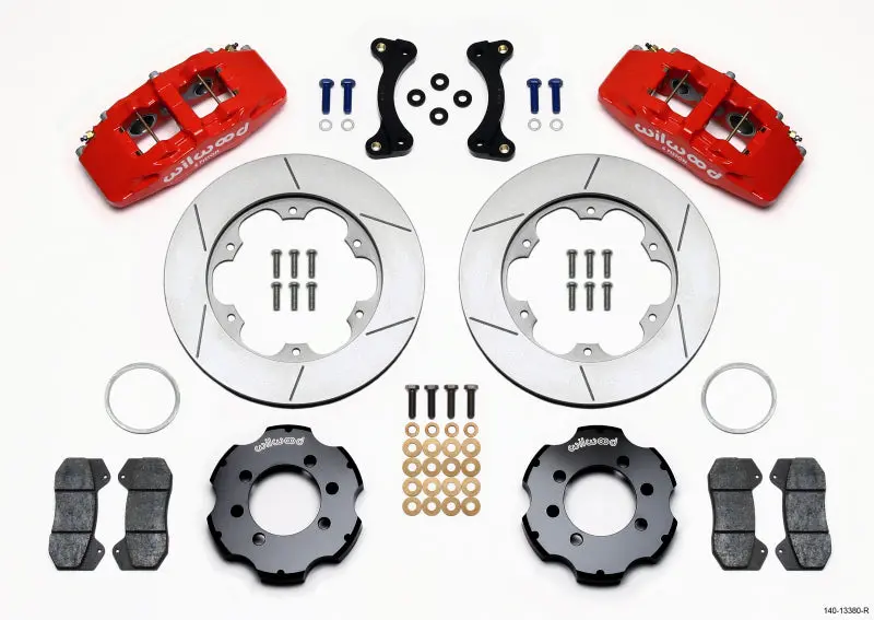 Wilwood Dynapro 6-Piston Front Brake Kit With 11-Inch Gt Rotors – Red Finish, Fits 1995–2005 Mazda Miata 1