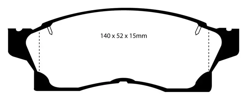 Ebc Yellowstuff High-Performance Front Brake Pads For 1991–1992 Toyota Mr2 Turbo (Sw20, 2.0L) 1