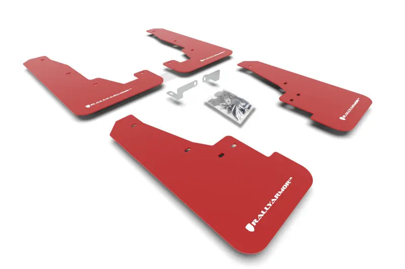 Rally Armor Ur Series Mud Flaps For 2016–2021 Dodge Durango Srt/Rt – Red With White Logo 1