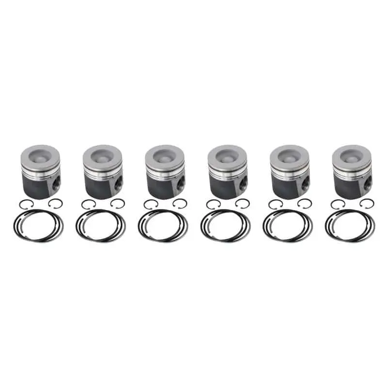 Industrial Injection Mahle Diesel Piston Kit For 1989–1993 Dodge 12-Valve Cummins – .040 Oversize W/ Rings, Pins & Clips 1