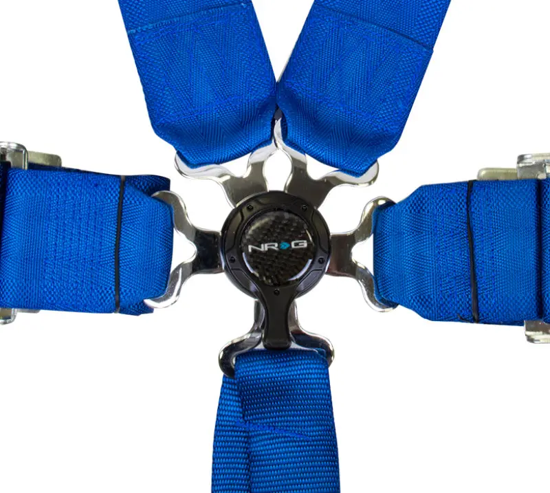 Nrg 6-Point Racing Harness With Cam Lock – 3-Inch Webbing, Blue Finish 1
