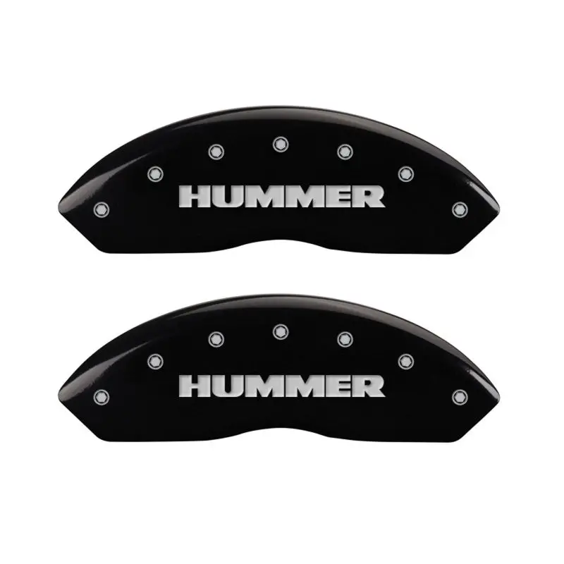 Mgp 4 Caliper Covers Engraved Front & Rear Hummer Black Finish Silver Ch 1