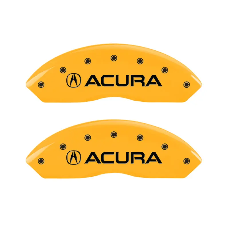Mgp Engraved 4-Piston Caliper Covers – Acura Rsx Front & Rear, Yellow Finish With Black Char, 2002 1