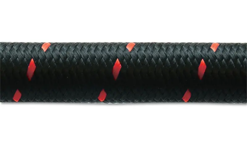 Vibrant -10 An Two-Tone Black-And-Red Nylon Braided Flexible Hose – 2-Foot Roll 1