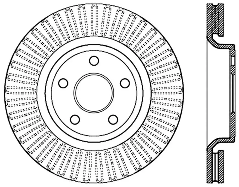 Stoptech Slotted Sport Brake Rotors – Rear Fitment For 2011–2017 Jeep Grand Cherokee (Non-Srt8 Models) 1