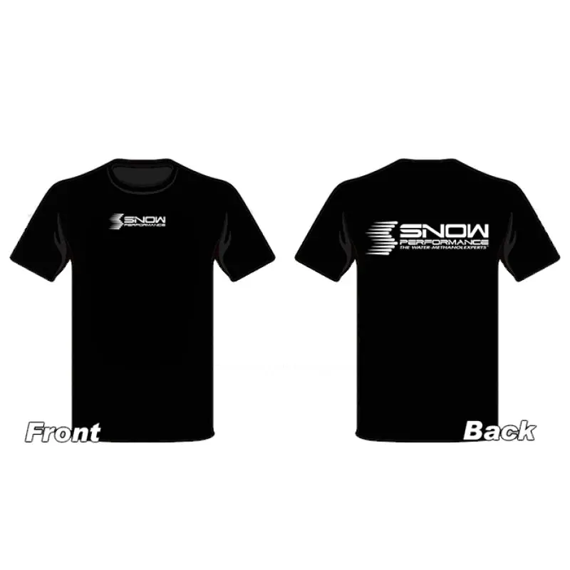 Snow Performance Black Cotton T-Shirt With White Logo – Large 1