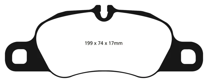 Ebc Yellowstuff Front Brake Pads For 2009–2012 Porsche 911 (997) Carrera 3.6 – Cast Iron Rotors Only 1