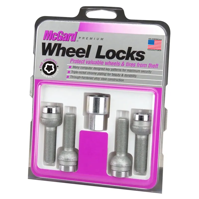 Mcgard Chrome Wheel Lock Bolt Set – 4-Pack, Radius Seat, M14×1.5 Thread, 17Mm Hex, 27Mm Shank 1