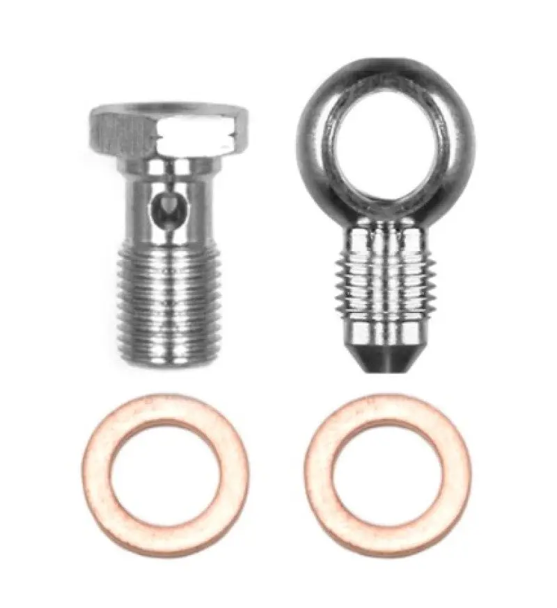 Wilwood Banjo Bolt Fitting Kit – -3 Male To 10Mm X 1.00, Includes Crush Washers 1