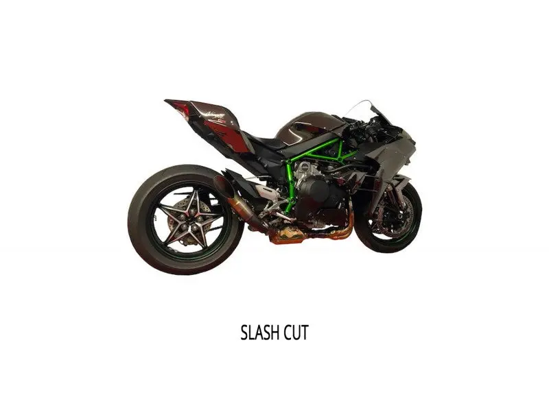 Austin Racing Slash-Cut Decat Race Exhaust System For 2015+ Kawasaki Ninja H2, H2 Carbon, And H2R 1