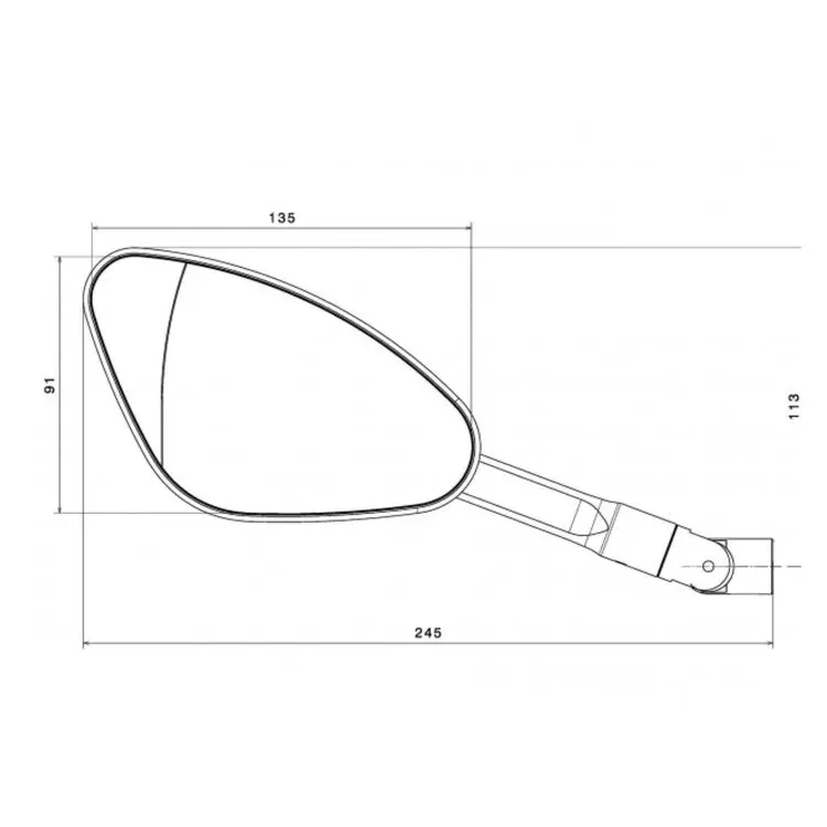 Rizoma Namic Street-Style Bar-End Mirrors For Naked And Sport Bikes 1